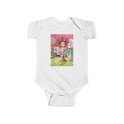 Ballerina Girl Illustration Bodysuit | Cute Dance Nursery Art