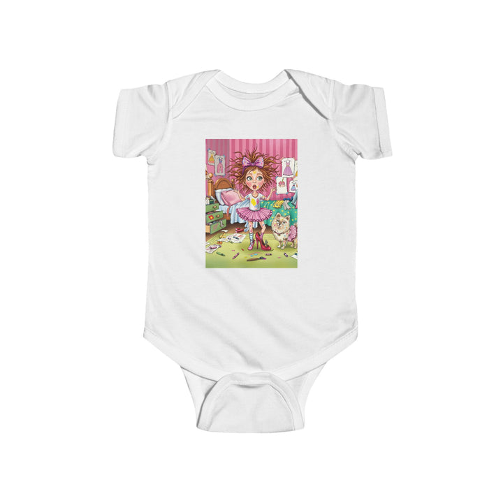 Ballerina Girl Illustration Bodysuit | Cute Dance Nursery Art