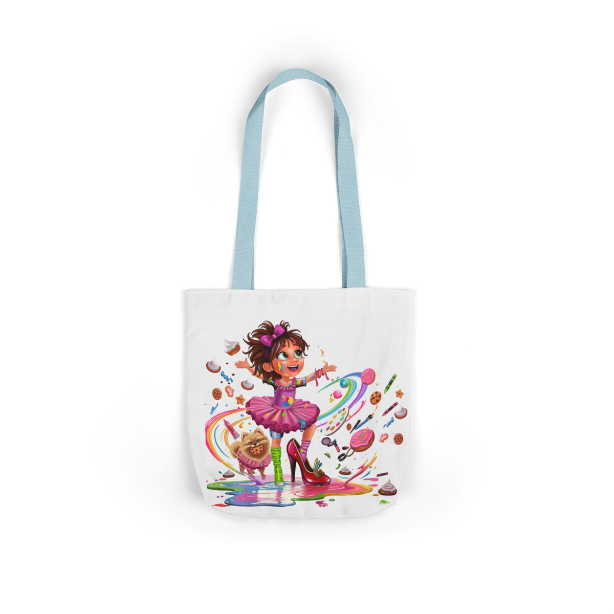 Canvas Tote Bag, 5-Color Straps